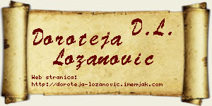 Doroteja Lozanović vizit kartica